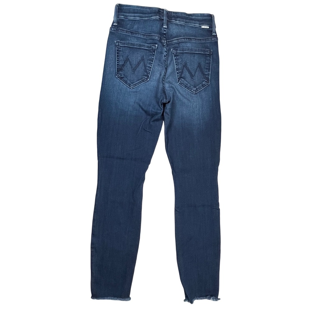 Mother Looker Ankle Fray Jeans Women's Sz 24 Tongue And Chic High Waisted Skinny - Picture 2 of 10